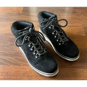 Sonoma Urban Eco Black Suede Ankle Boots Women’s Size 6 Lace Up